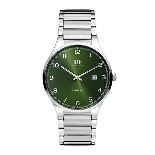 Danish Design Tidløs IQ97Q1312 Vágar Herrarmbandsur Grön • Safirglas • Kvartverk