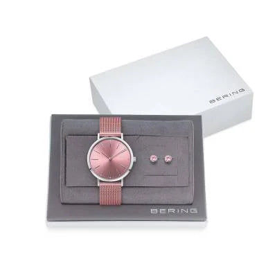 Bering Charity 14134-999-GWP Damenuhr Rosa • Saphirglas • Milanaise-Armband, Bild 2