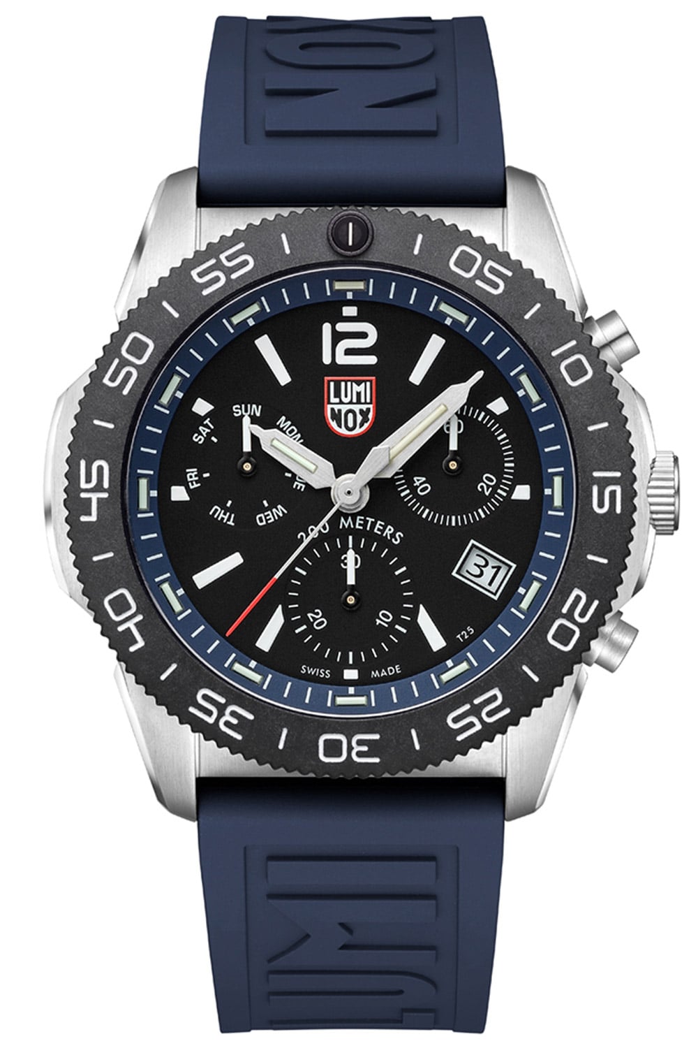 Zegarek Luminox Pacific Diver Chronograph z niebieską tarczą i silikonowym paskiem