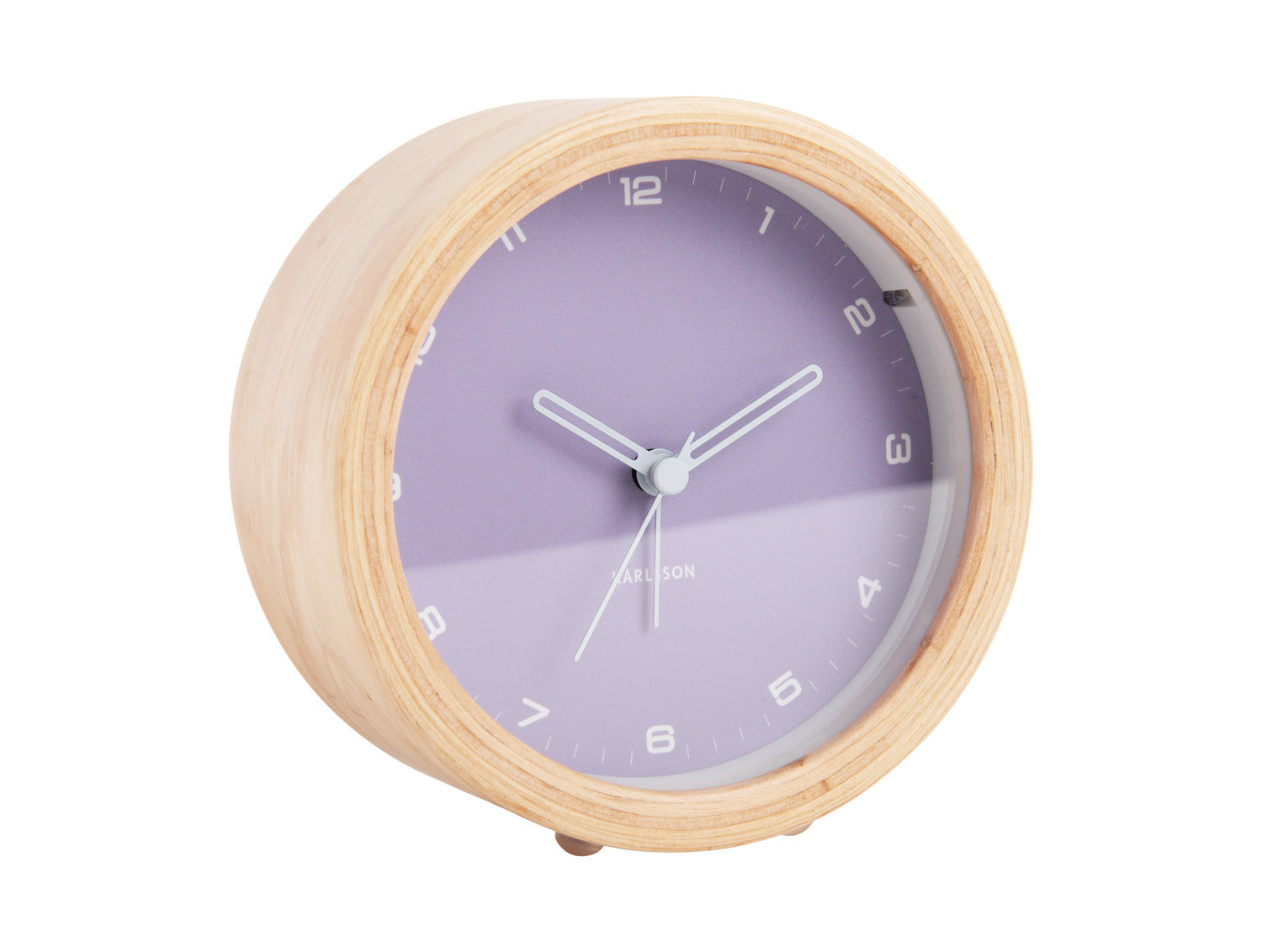 Karlsson Gentle KA5987PU Wecker Softlila • Geräuschloses Sweep-Uhrwerk • Integrierte Lichtfunktion