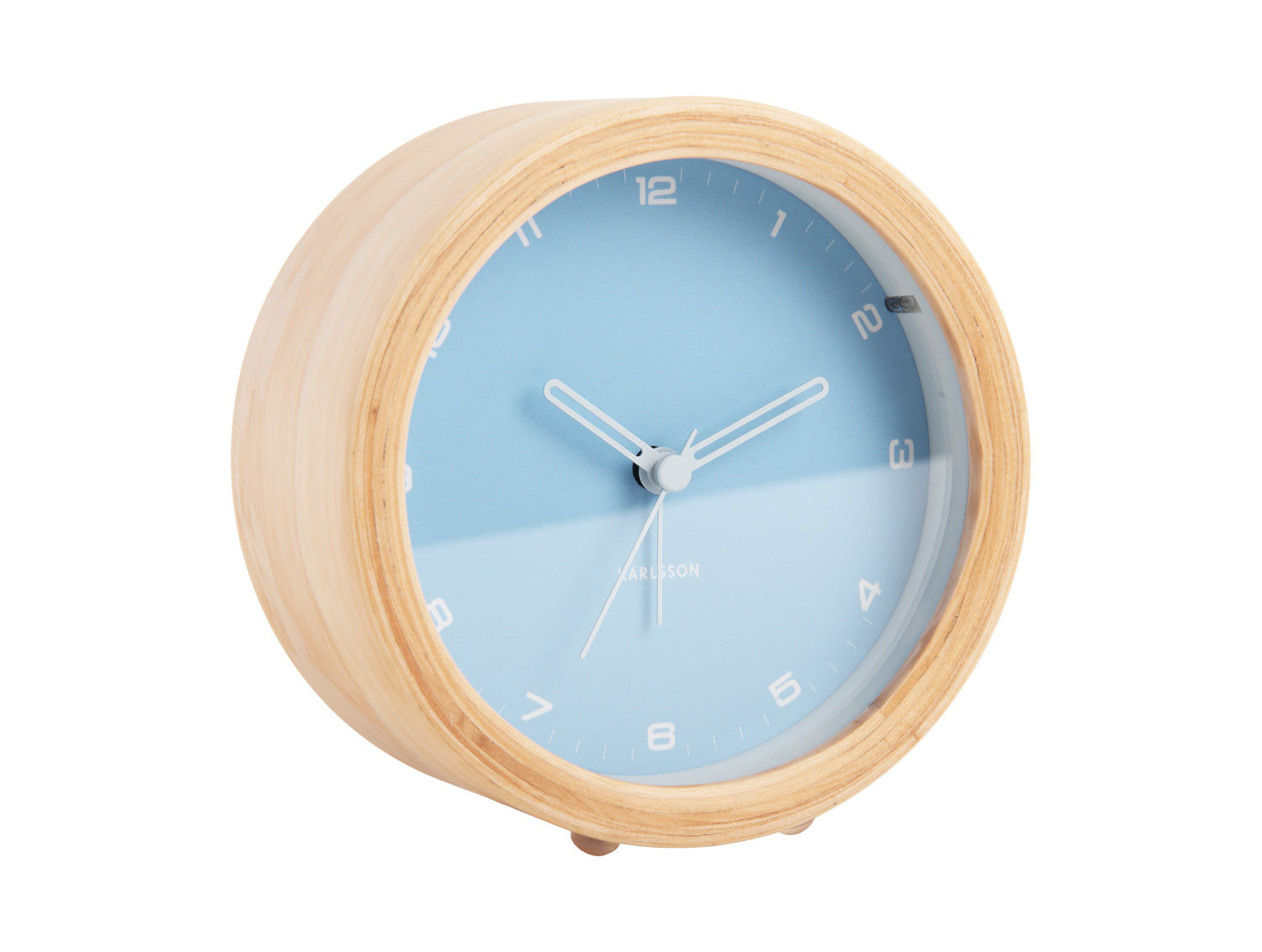 Karlsson Gentle KA5987LB Wecker Hellblau • Geräuschloses Sweep-Uhrwerk • Lichtfunktion