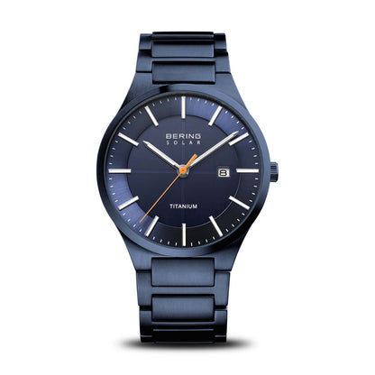 Bering Titanium 15239-797 Herrenuhr Blau • Solarwerk • Saphirglas