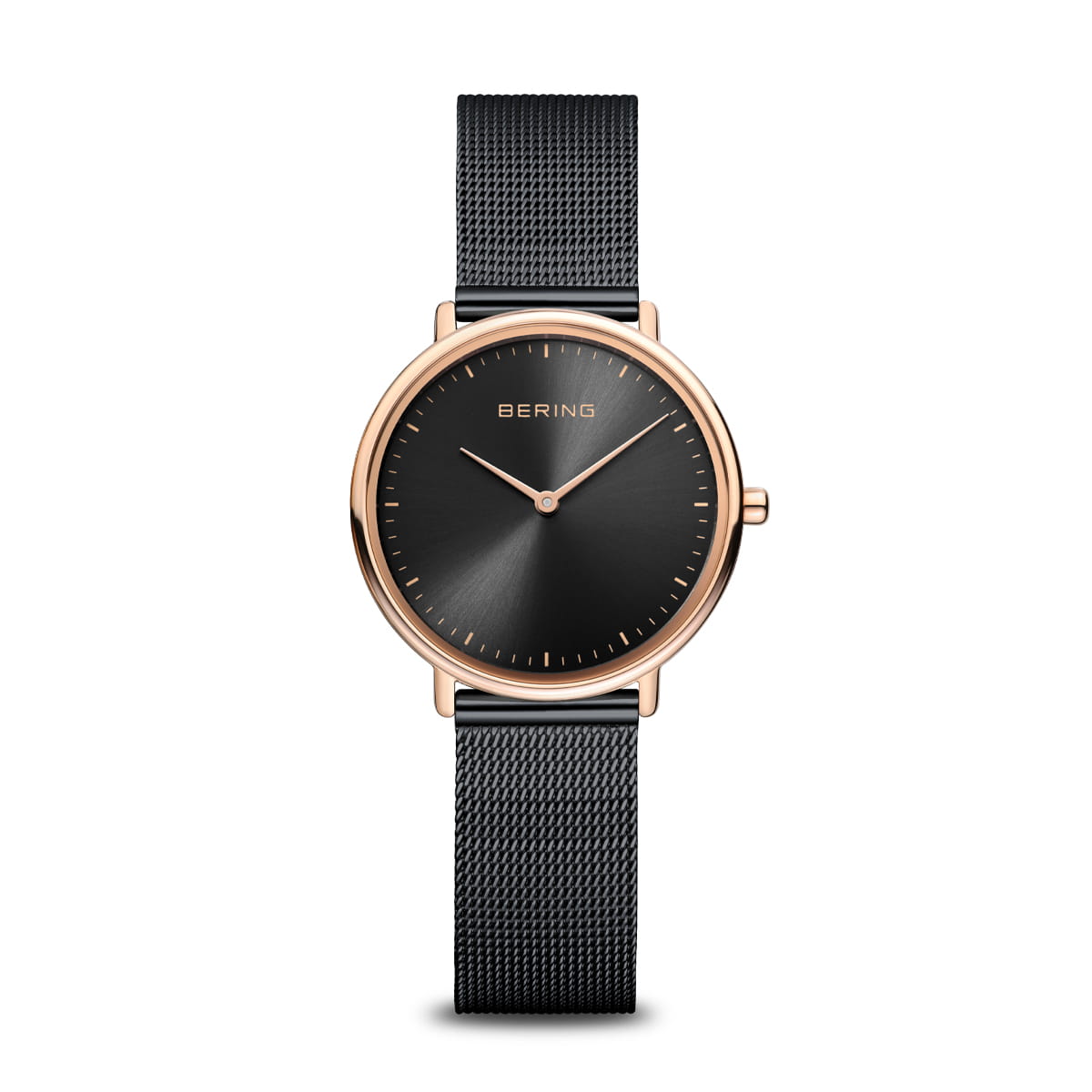 Bering Ultra Slim 15729-166 Damenuhr Roségold • Saphirglas • Milanaise-Armband