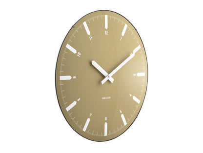 Karlsson Realista Dome KA6086GR Wanduhr Olivgrün • Geräuschloses Sweep-Uhrwerk • Konvexes Kuppelglas, Bild 2