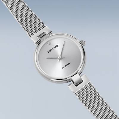 Bering Classic 17724-000 Damenuhr Silber • Saphirglas • Milanaise-Armband, Bild 2