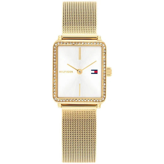 Tommy Hilfiger Tea 1782829 Damen Armbanduhr Gold • Zirkonia-Akzente auf der Lünette • Quarzwerk