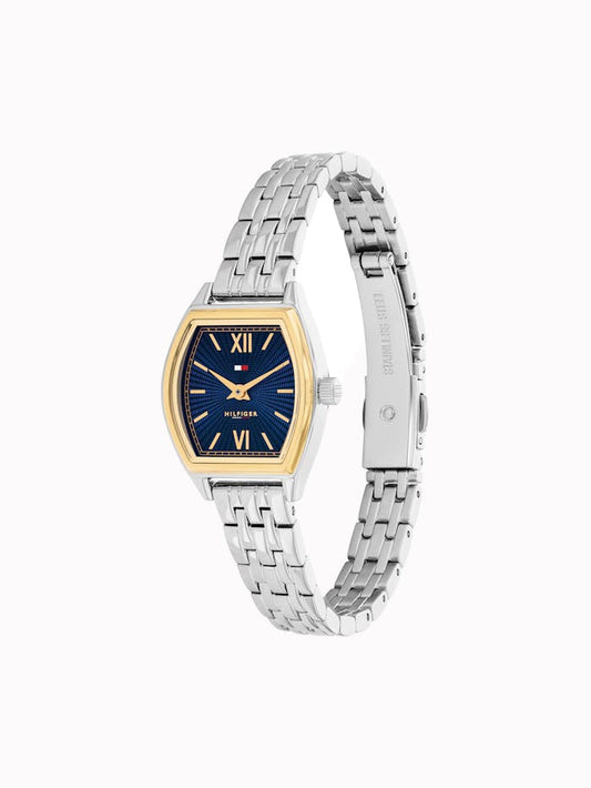 Tommy Hilfiger Norah 1782869 Damen Armbanduhr Blau • Tonneau-Gehäuse • Mineralglas