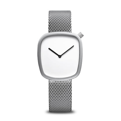 Bering Pebble 18034-004 Damenuhr Silber • Saphirglas • Skandinavisches Design