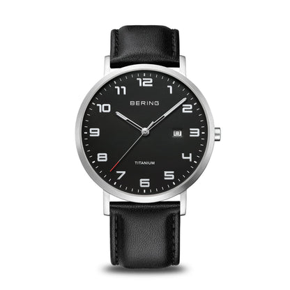 Bering Titanium 18640-402 Herrenuhr Silber • Saphirglas • Leichtes Titangehäuse