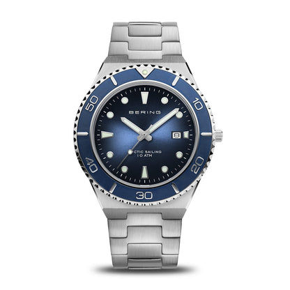 Bering Classic Sport 18940-707 Herrenuhr Blau-Silber • Saphirglas • 10 ATM Wasserdicht