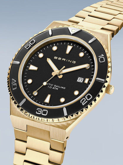 Bering Classic Sport 18940-732 Herrenuhr Goldfarben • Saphirglas • Datumsanzeige, Bild 2