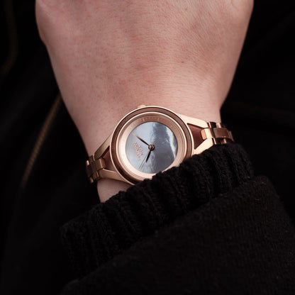 Holzkern Askja Herrenuhr • Naturholz & Marmor • Dual Time Quarzwerk, Bild 22