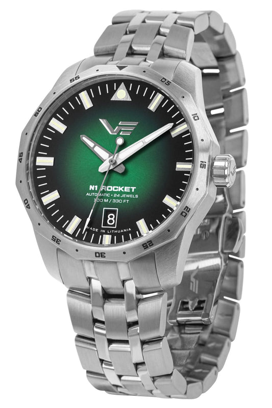 Vostok Europe Rocket N1 NH35-125A749B Unisex Automatikuhr Grün • Automatikwerk NH35 • Edelstahlgehäuse 39 mm