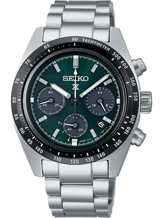 Seiko Prospex Speedtimer SSC933P1 Herrenuhr Grün • Solarbetriebener Chronograph • Saphirglas