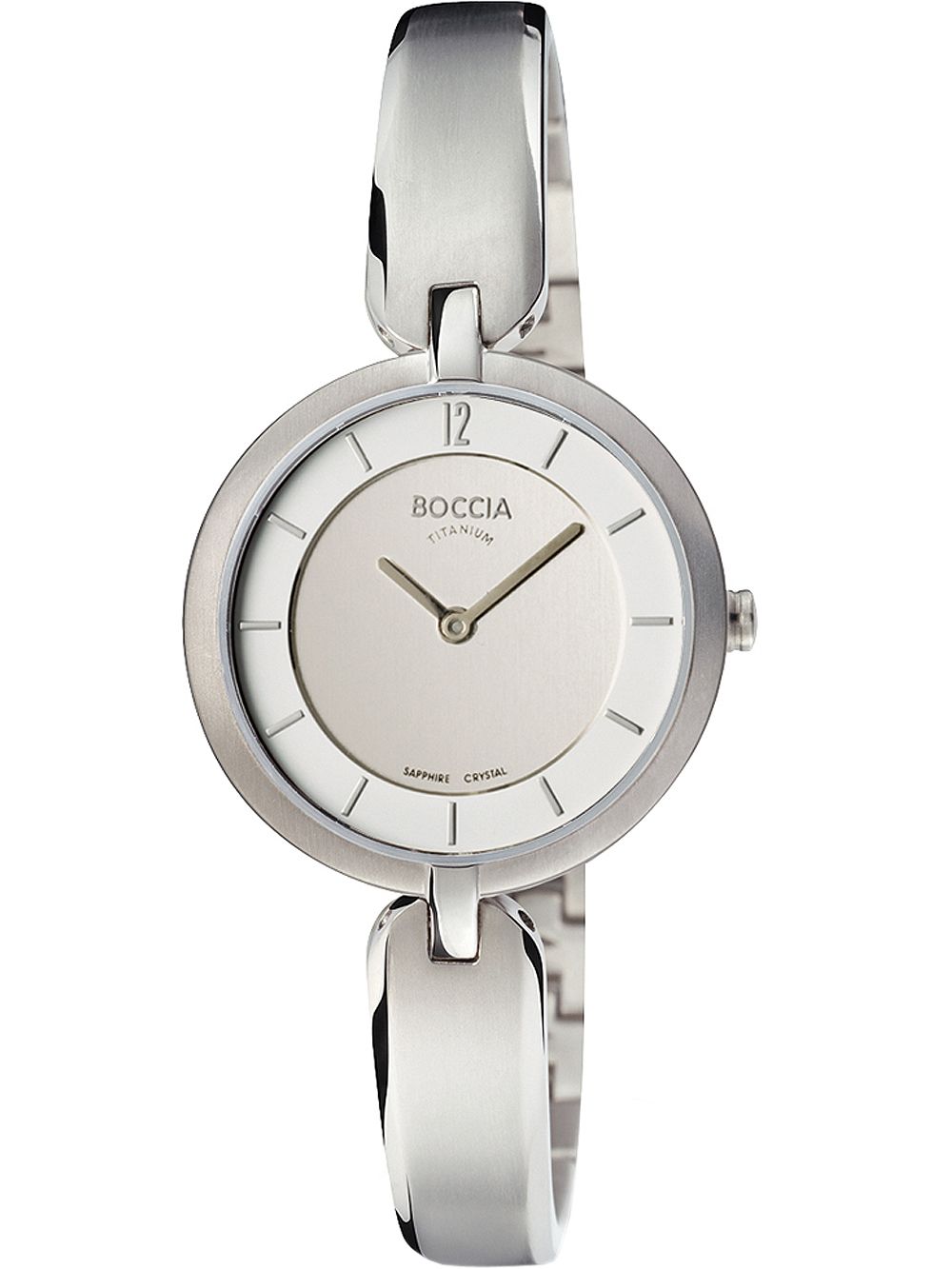 Boccia Titanium 3164-01 Damen Armbanduhr Silber • Saphirglas • Leichtes Titan-Armband