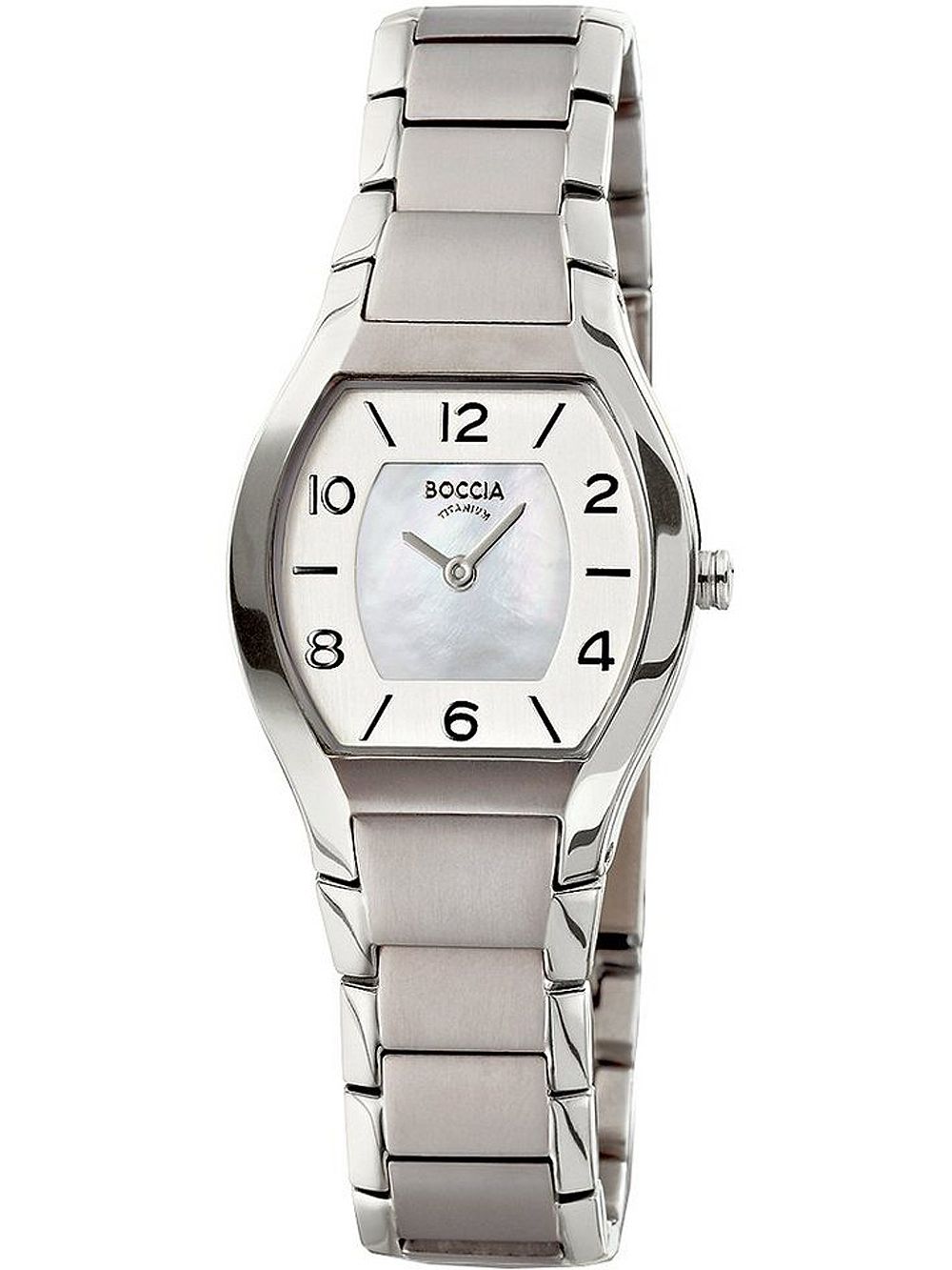 Boccia Titanium 3174-01 Damen Armbanduhr Silber • Titan-Gliederarmband • Mineralglas