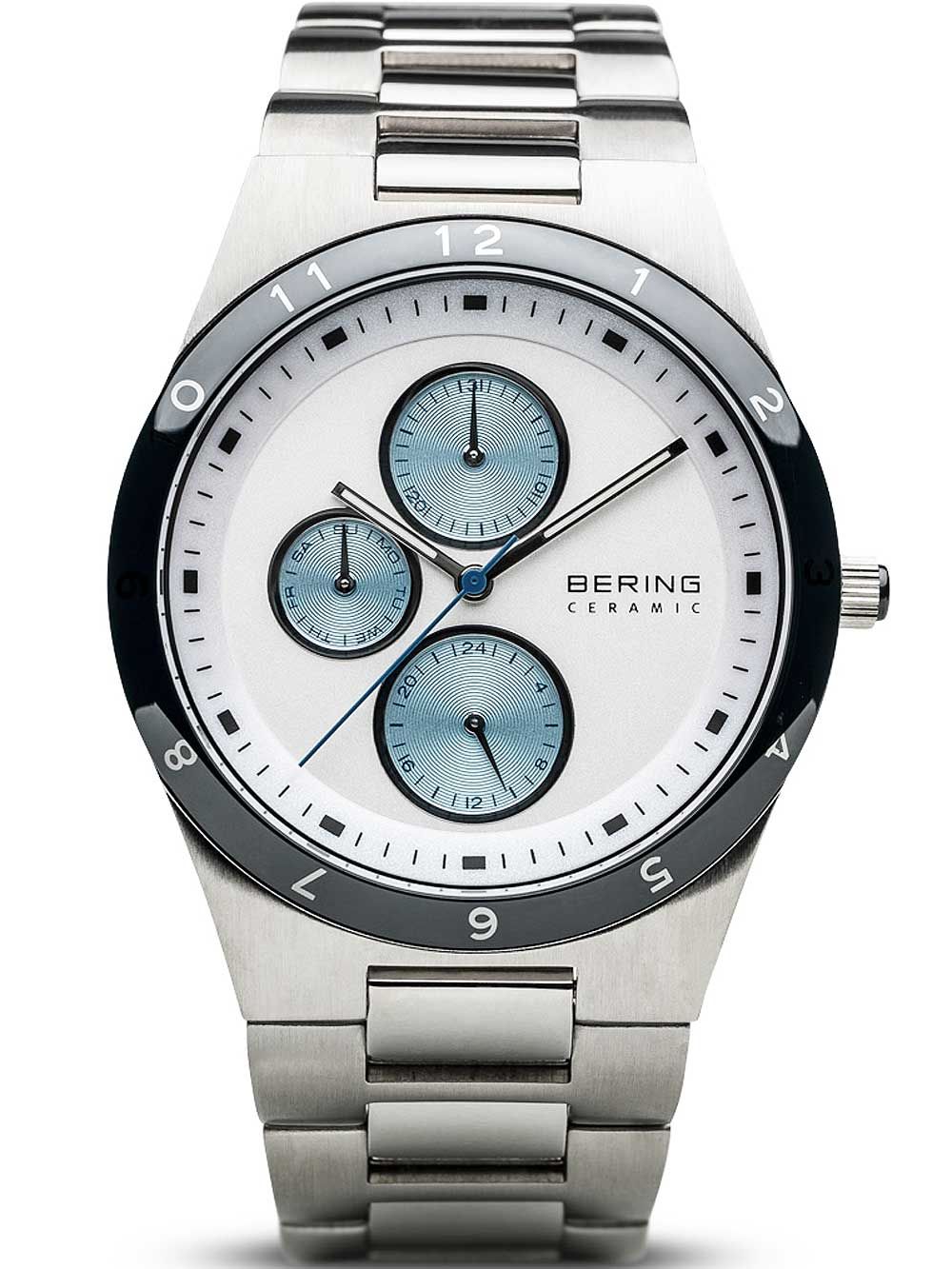 Bering Ceramic 32339-707 Herren Armbanduhr Silber • Saphirglas • Keramiklünette