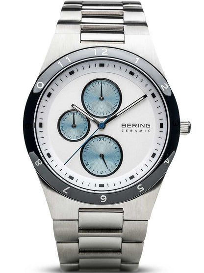 Bering Ceramic 32339-707 Herren Armbanduhr Silber • Saphirglas • Keramiklünette