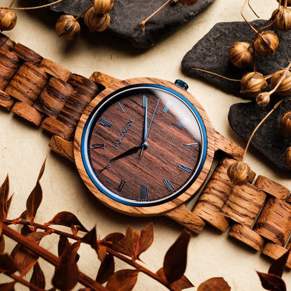 Holzkern Herbstmorgen 9120078332702 Herren Armbanduhr • Holzgehäuse und -armband • Miyota Quarzwerk, Bild 4