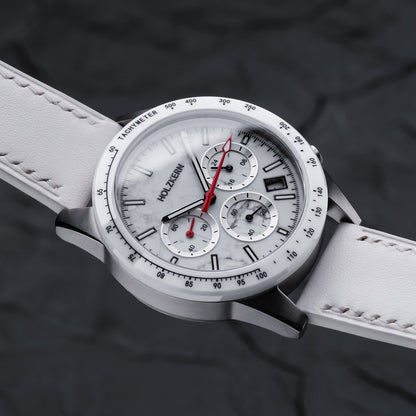 Holzkern Neverrest Herrenuhr Titan • Howlith-Zifferblatt • Saphirglas, Bild 2