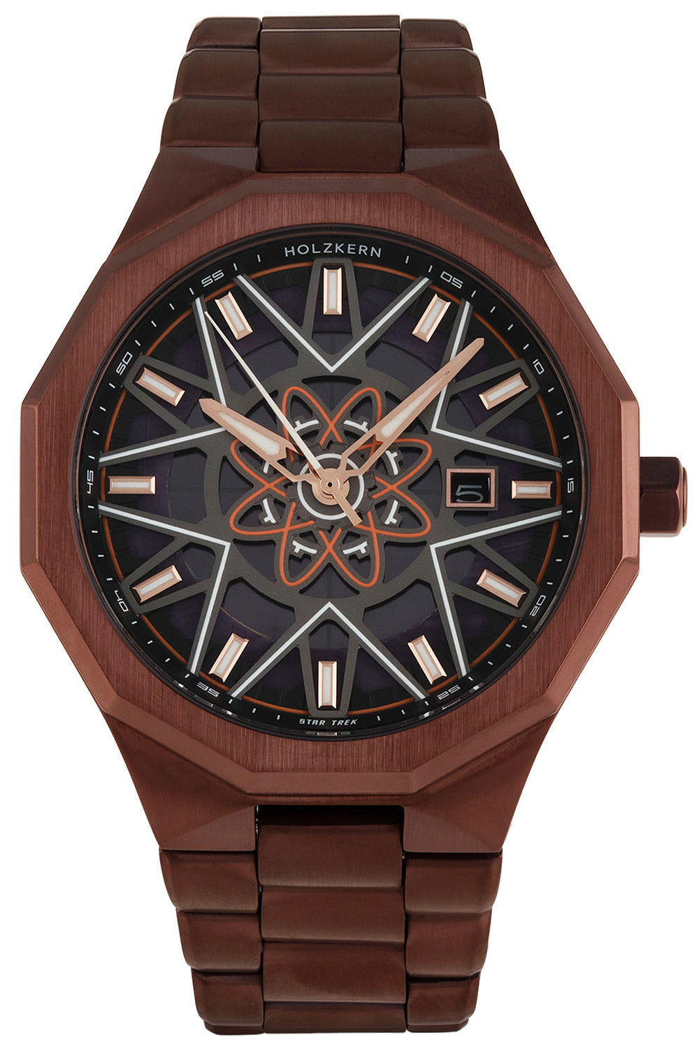 Holzkern Star Trek™ Tellarite Herrenuhr Solar Marmor/Violett • Echtes Marmorzifferblatt • Solarwerk ohne Batteriewechsel