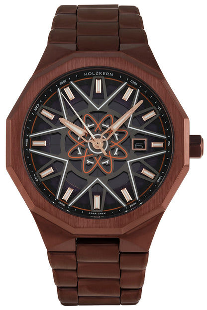 Holzkern Star Trek™ Tellarite Herrenuhr Solar Marmor/Violett • Echtes Marmorzifferblatt • Solarwerk ohne Batteriewechsel