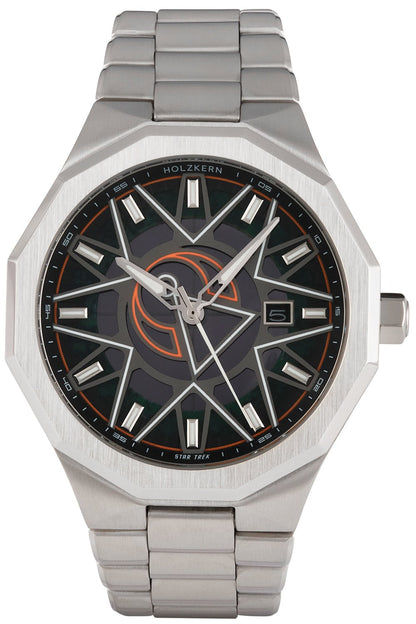Holzkern Star Trek Vulcan 9010631023690 Herrenuhr • Solarwerk Epson VS42A • Echter Moos-Achat