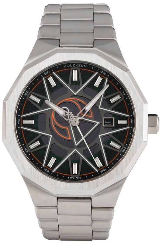 Holzkern Star Trek Vulcan 9010631023690 Herrenuhr • Solarwerk Epson VS42A • Echter Moos-Achat
