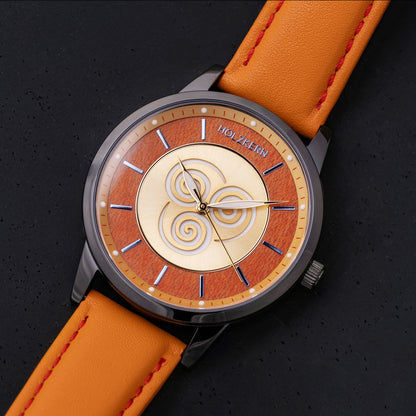 Holzkern Avatar Air Nomads Armbanduhr Ahorn/Orange • Miyota Quarzwerk • Echtholz-Zifferblatt, Bild 2