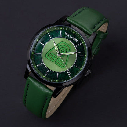 Holzkern Avatar™ Earth Kingdom Unisex-Armbanduhr Achat/Grün • Echter Moos-Achat • Miyota Quarzwerk, Bild 4