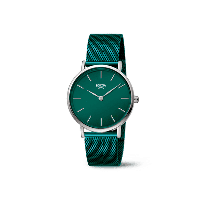 Boccia Titanium 3281-10 Damen Armbanduhr • Milanaise-Gliederband • Reintitan-Gehäuse