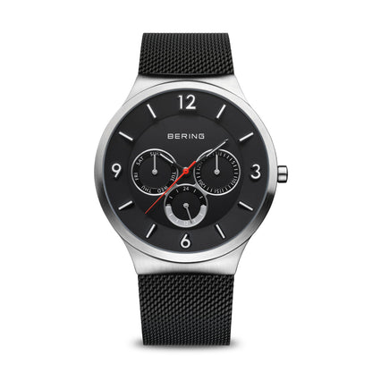 Bering Classic 33441-102 Herren Armbanduhr Schwarz • Saphirglas • Milanaise-Armband