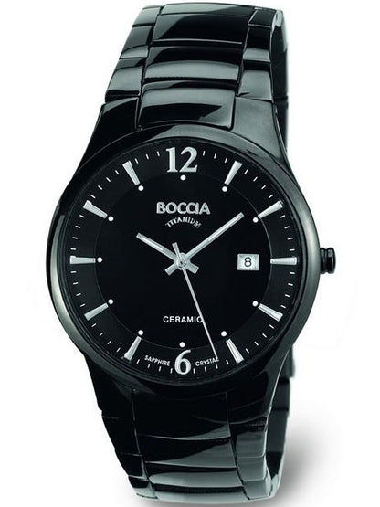 Boccia 3572-02 Herren Armbanduhr Keramik • Saphirglas • Miyota Quarzwerk