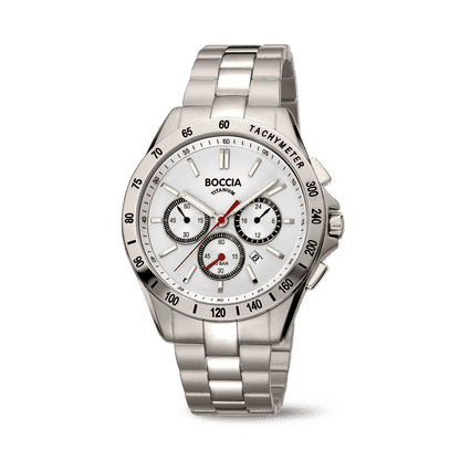 Boccia 3733-03 Herrenuhr Chronograph Titan/Schwarz • Reintitan-Gehäuse • Tachymeter-Lünette, Bild 2