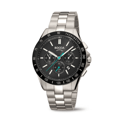 Boccia 3733-02 Herren Armbanduhr • Reintitan Chronograph • Tachymeter-Lünette, Bild 3