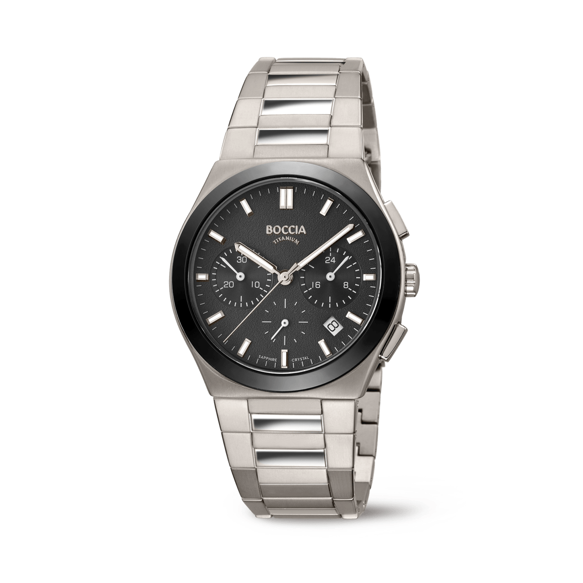 Boccia 3736-02 Herrenuhr Titanium Chronograph 39mm • Saphirglas • Reintitanband