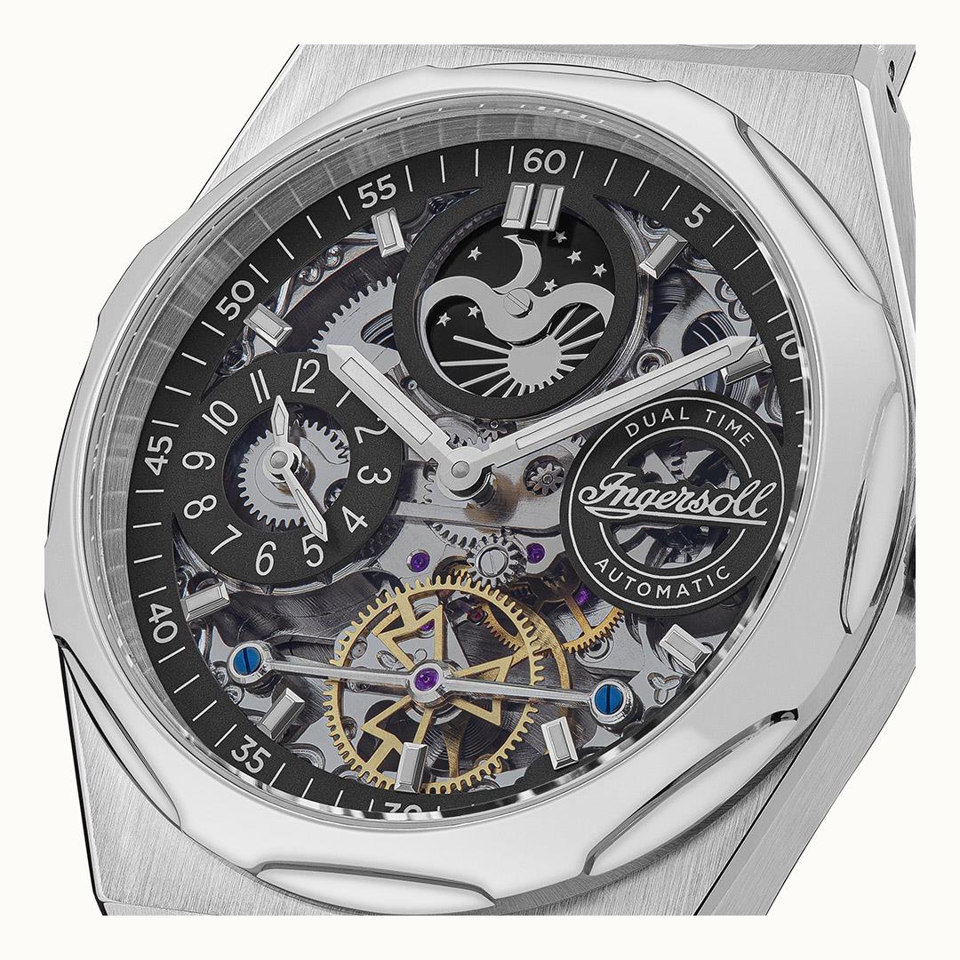 Ingersoll The Broadway I12901 Herrenuhr • Dual Time Automatik • Mineralglas, Bild 2