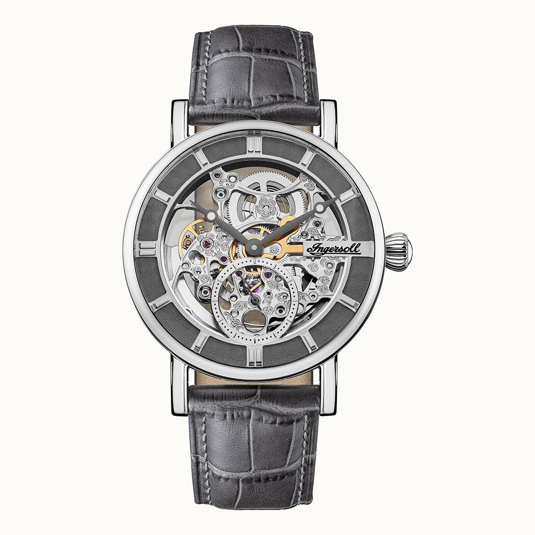 Ingersoll The Herald I00402B Herrenuhr Silber • Skelettwerk • Automatik