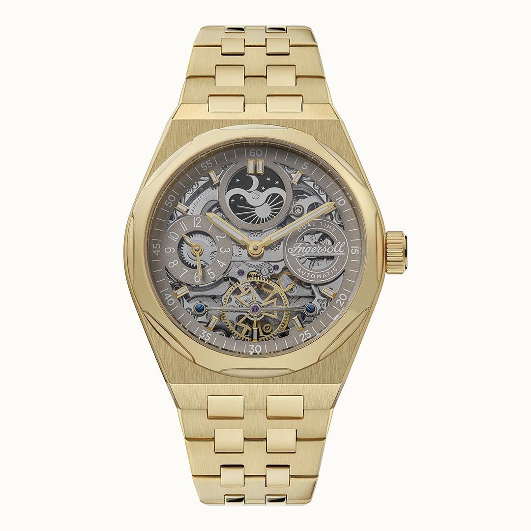 Ingersoll The Broadway I12902 Herrenuhr • Dual Time Automatik • Mineralglas