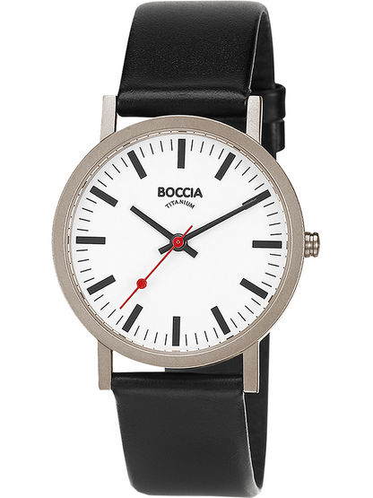 Boccia Titanium 521-03 Herren Armbanduhr Silber • Mineralglas • Leichtes Titan-Gehäuse