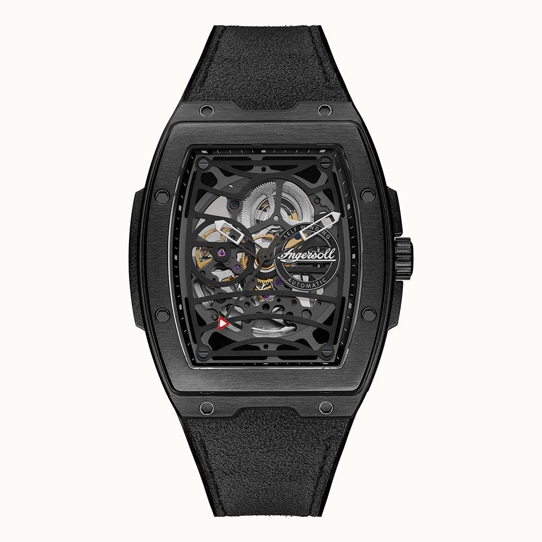 Ingersoll The Challenger I12307 Herrenuhr Schwarz • Automatikwerk • Mineralglas