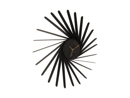 Karlsson Helix XL KA5890BK Wanduhr Schwarz • Holzfurnier • Großes XXL-Design, Bild 2