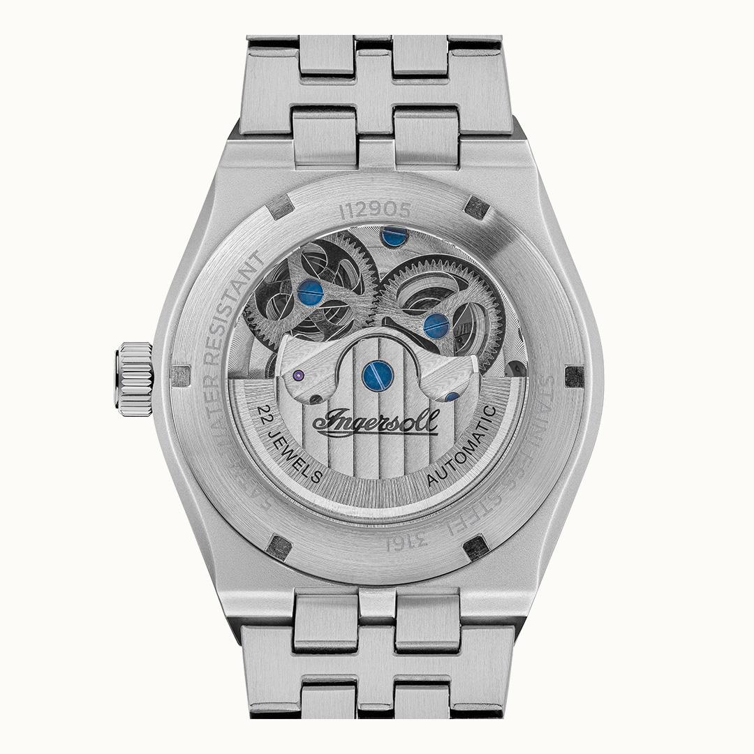 Ingersoll The Broadway I12905 Herrenuhr Silber/Grün • Automatikwerk • Dual Time, Bild 5