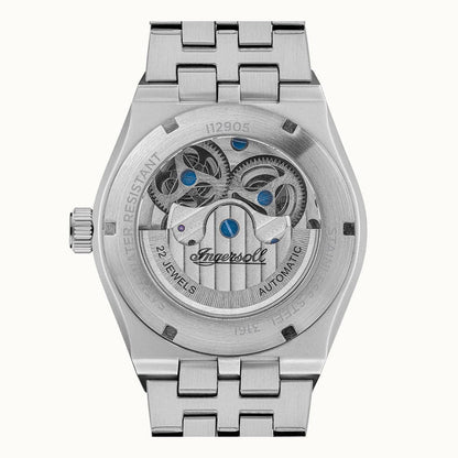 Ingersoll The Broadway I12905 Herrenuhr Silber/Grün • Automatikwerk • Dual Time, Bild 5