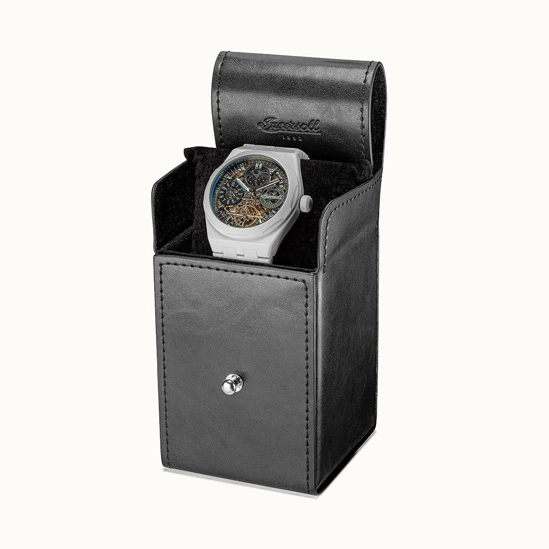 Ingersoll The Broadway I15101 Herrenuhr Weiß • Keramik Automatikuhr • Dual Time, Bild 10