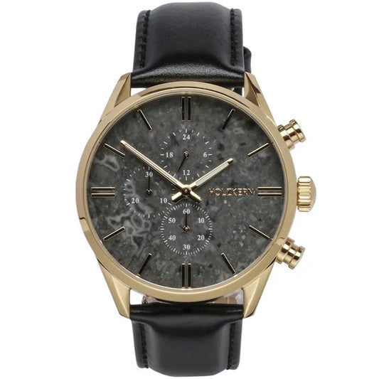 Holzkern Existential Armbanduhr Gold • Marmorzifferblatt • Quarzwerk