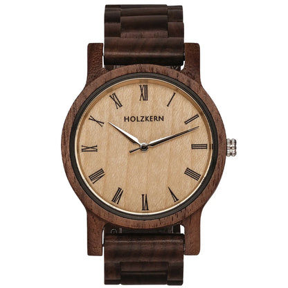 Holzkern Fall Dusk Armbanduhr Braun • Holzarmband • Miyota Quarzwerk