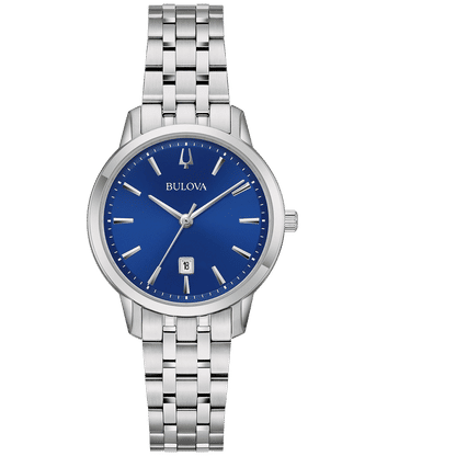Bulova Sutton 96M166 Damenuhr Silber • Analoges Quarzwerk • Gebogenes Kristallglas