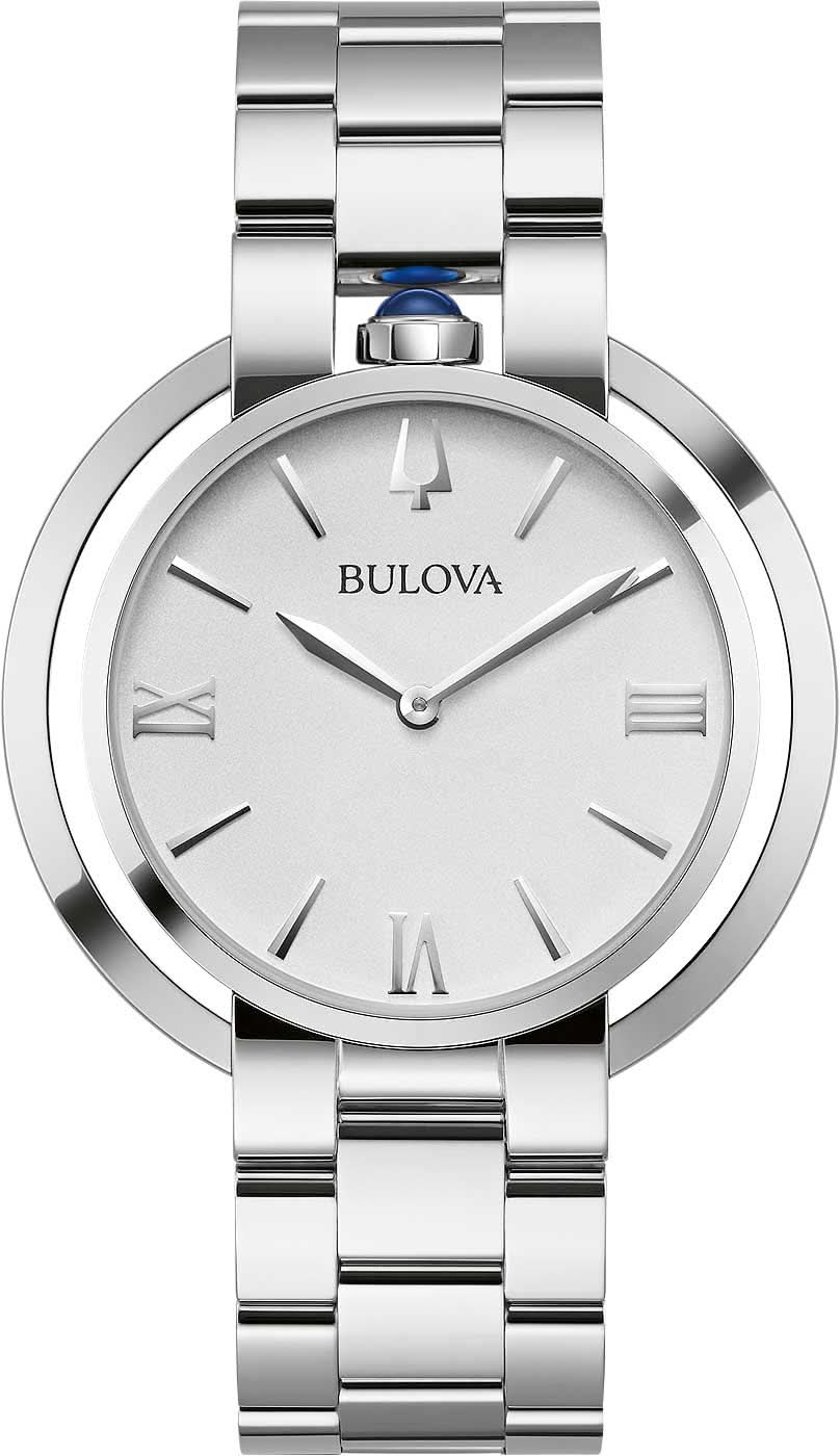 Reloj de mujer con pulsera de acero inoxidable plateado, esfera blanca y números romanos