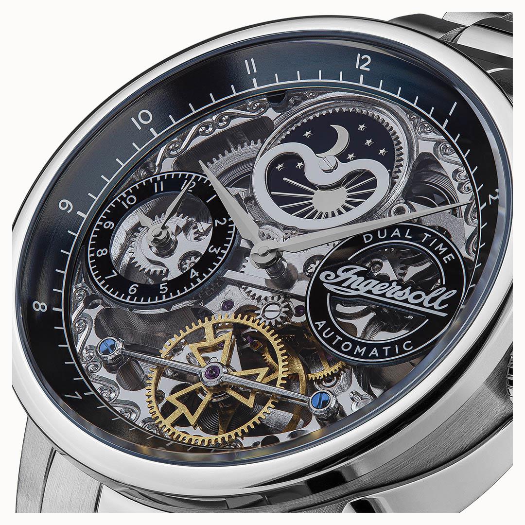 Ingersoll The Jazz I07707 Herrenuhr • Automatikwerk • Dual Time & Mondphase, Bild 2
